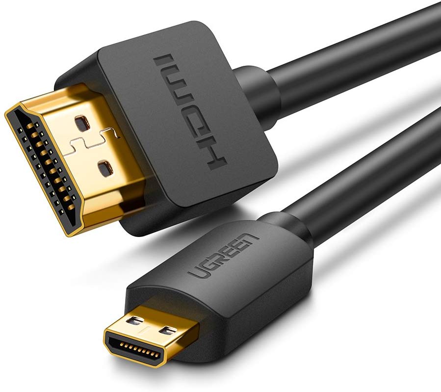 BlueRigger Micro HDMI to HDMI Cable (3 FT, 4K 60Hz, HDR, High Speed,  Ethernet) - Compatible with GoPro Hero 7/6/5/4, Raspberry Pi 4, Sony  A6000/A6300