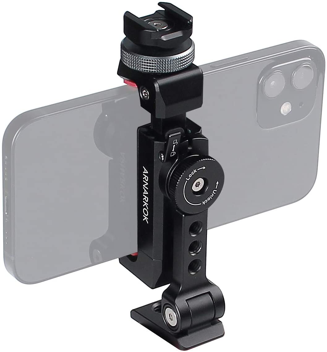 iPhone Tripod Mount, Cell Phone Tripod Adapter Mount, Rotating