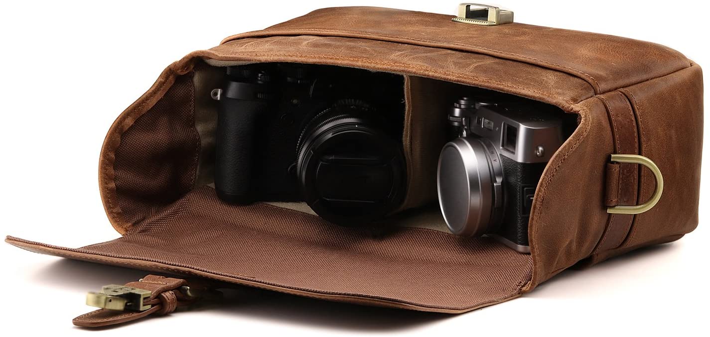 MegaGear Torres Mini Genuine Leather Camera Messenger