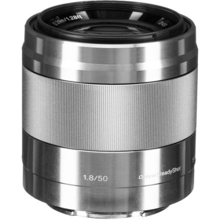 Sony E 50mm f/1.8 OSS Lens (SILVER) (USED)