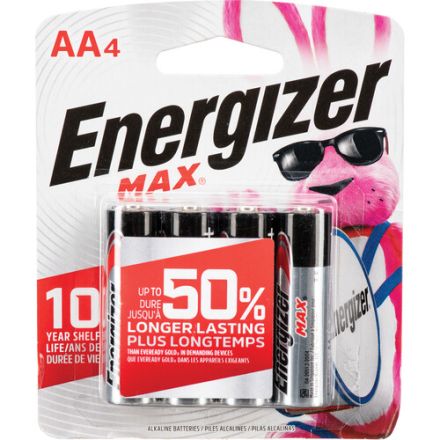 Energizer Max AA Alkaline Batteries (1.5V, 4-Pack)