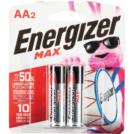 Energizer Max AA Alkaline Batteries (1.5V, 2-Pack)