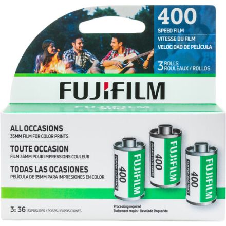 FUJIFILM 400 Color Negative Film (3-Pack, 35mm, 36 Exposures)