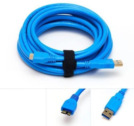Nine Volt USB-A to Micro-B Tether Cable (15')