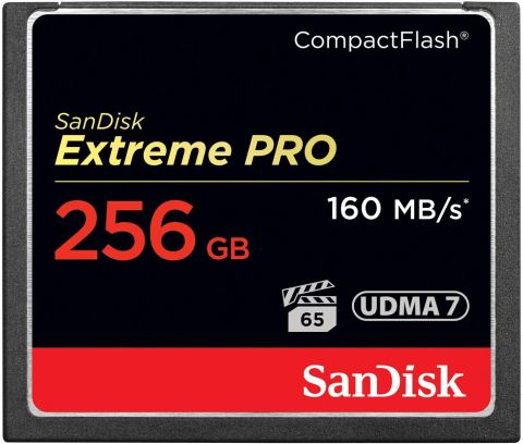SanDisk 256GB Extreme Pro Compact Flash 160MB/s read, 140MB/s write