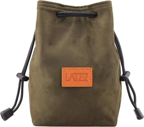 LATZZ Camera Case, Drawstring Soft Camera Bag with Adjustable Strap (Large)(Green)