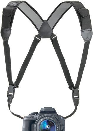 USA GEAR DSLR Camera Strap Chest Harness with Quick Release Buckle