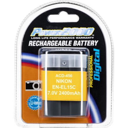 Power2000 EN-EL15C Replacement Lithium-Ion Rechargeable Battery for Nikon