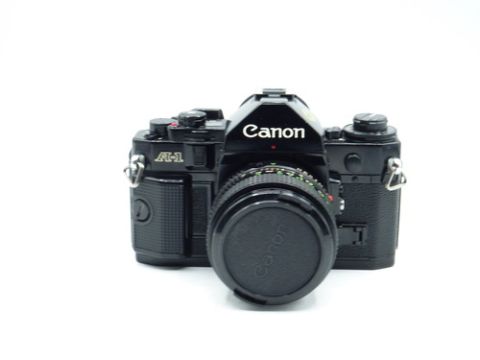 Canon A-1 Black with 28mm F/2.8 FD Lens (USED)
