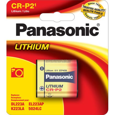 Panasonic CR-P2 Lithium Battery 6V 