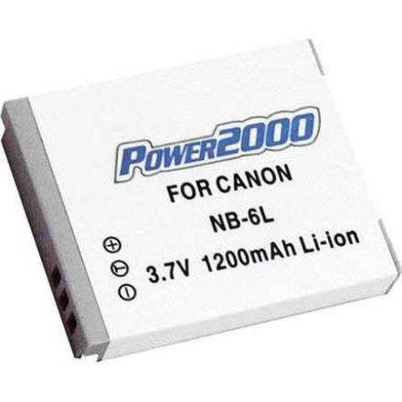 Power2000 Replacement Lithium-Ion Battery for the Canon NB-6LH 3.7 volt 1200Mah
