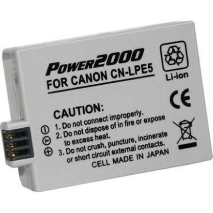 Power2000 LP-E5 Replacement L-Ion Battery for Canon