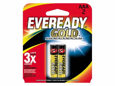 Eveready Gold Alkaline Batteries AAA 2 Pack