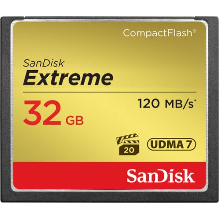 Sandisk Extreme 32GB Compact Flash Memory Card 120MB/s