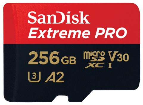 SanDisk 256GB 140mb/s Micro SD Card with adapter