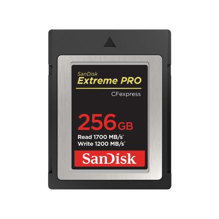 SanDisk Extreme Pro CFexpress Card, 256GB, Type B, 1700/1200 MB/s
