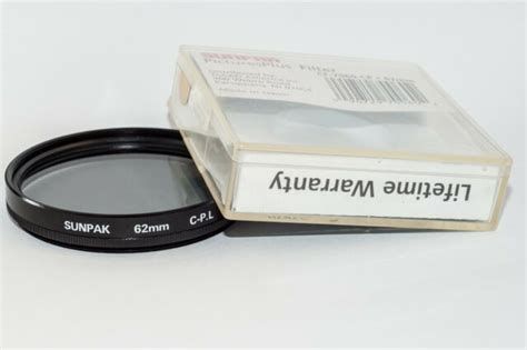 SunPak 62mm CPL filter