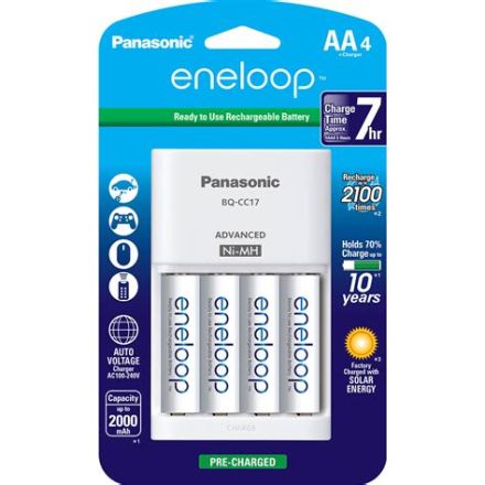 Panasonic Eneloop Rechargeable AAA Ni-MH Batteries with Charger